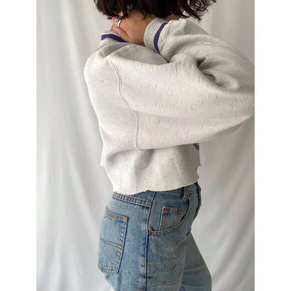 90s vintage grey kelleys island retro graphic one size cropped pullover sweater - Picture 6 of 10